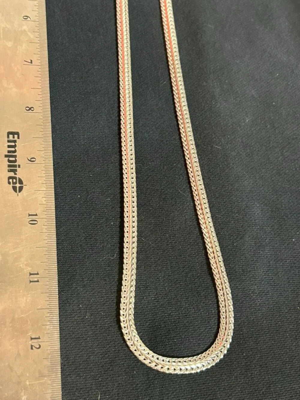 Men's Silver Flat Snake Chain Necklace Herringbone Mesh Cleopatra Link 24